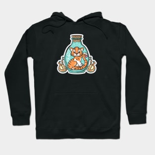 Cute Baby Tiger in a Genie Bottle art Hoodie